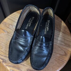 El Corte Ingles Classic Black Leather Men's Slip-Ons